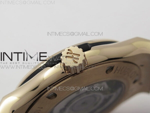 Classic Fusion 42mm RG Paved Diamonds Case/Bezel B50F Gray Dial On Gray Gummy Strap A2892 - Image 10
