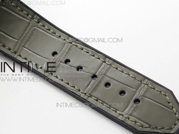 Classic Fusion 42mm RG Paved Diamonds Case/Bezel B50F Gray Dial On Gray Gummy Strap A2892 - Image 16