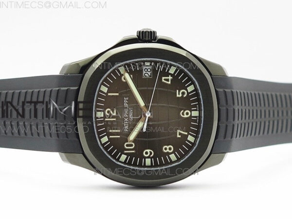 Aquanaut Jumbo 5167A DLC ZF 1:1 Best Edition Black Dial on Black Rubber Strap 324CS(Free Box) - Image 3