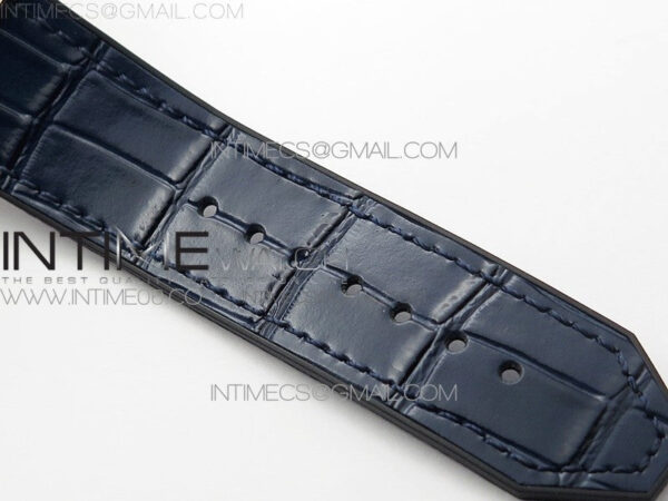 Classic Fusion 42mm RG Paved Diamonds Case/Bezel B50F Blue Dial On Blue Gummy Strap A2892 - Image 16