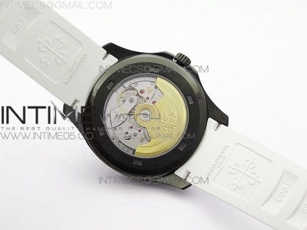 Aquanaut Jumbo 5167A DLC ZF 1:1 Best Edition Black Dial on White Rubber Strap 324CS(Free Box) - Image 17