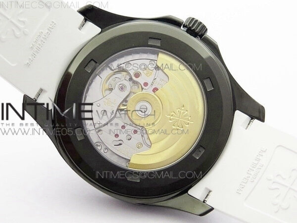 Aquanaut Jumbo 5167A DLC ZF 1:1 Best Edition Black Dial on White Rubber Strap 324CS(Free Box) - Image 18