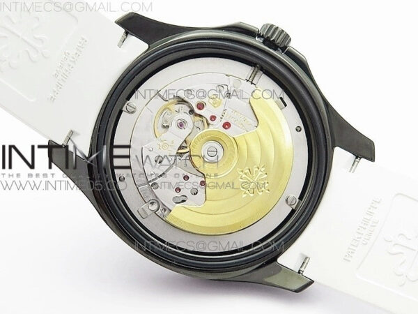 Aquanaut Jumbo 5167A DLC ZF 1:1 Best Edition Black Dial on White Rubber Strap 324CS(Free Box) - Image 20