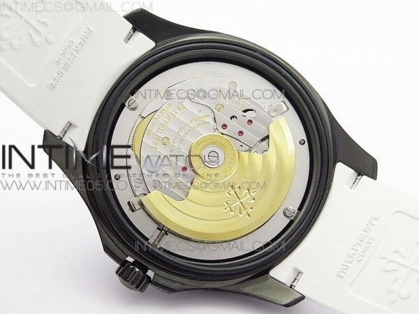 Aquanaut Jumbo 5167A DLC ZF 1:1 Best Edition Black Dial on White Rubber Strap 324CS(Free Box) - Image 21