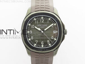 Aquanaut Jumbo 5167A DLC ZF 1:1 Best Edition Black Dial on Brown Rubber Strap 324CS(Free Box)