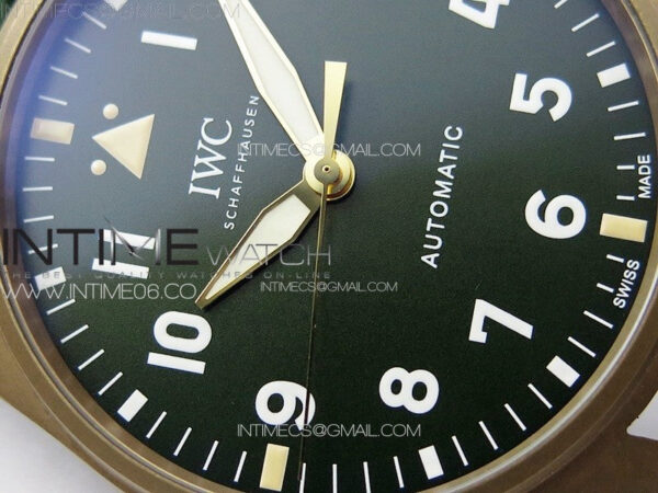 Big Pilot IW329702 Bronzo B12 Best Edition Green Dial on Brown Leather Strap A2824 - Image 5