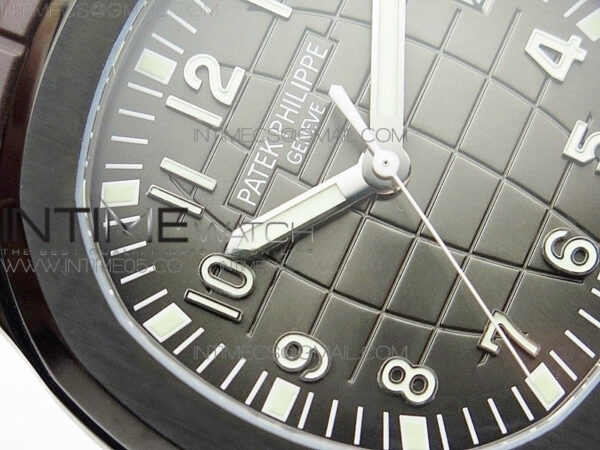 Aquanaut Jumbo 5167A DLC ZF 1:1 Best Edition Black Dial on Brown Rubber Strap 324CS(Free Box) - Image 7