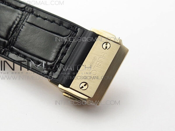Classic Fusion 42mm RG Paved Diamonds Bezel B50F Black Dial On Black Gummy Strap A2892 - Image 12