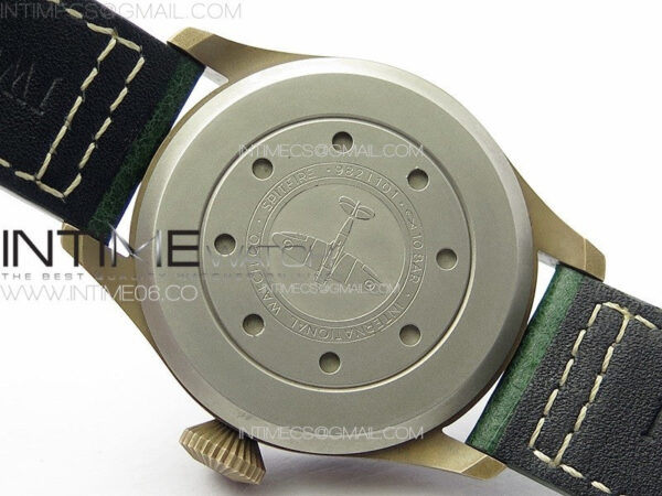 Big Pilot IW329702 Bronzo B12 Best Edition Green Dial on Brown Leather Strap A2824 - Image 15