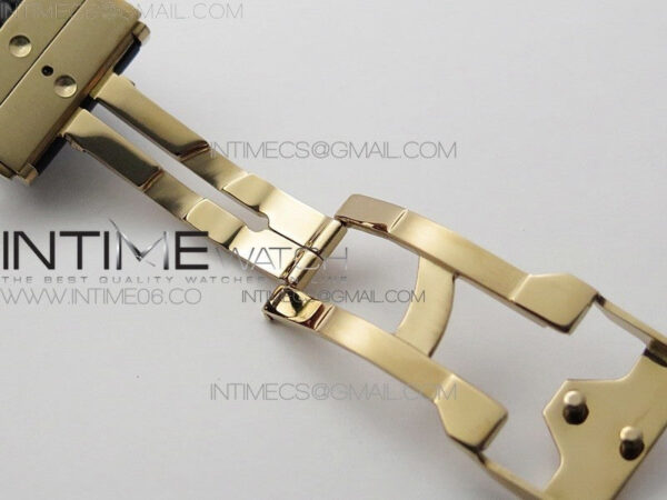 Classic Fusion 42mm RG Paved Diamonds Bezel B50F Black Dial On Black Gummy Strap A2892 - Image 15