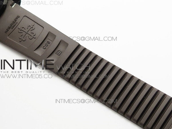 Aquanaut Jumbo 5167A DLC ZF 1:1 Best Edition Black Dial on Brown Rubber Strap 324CS(Free Box) - Image 16