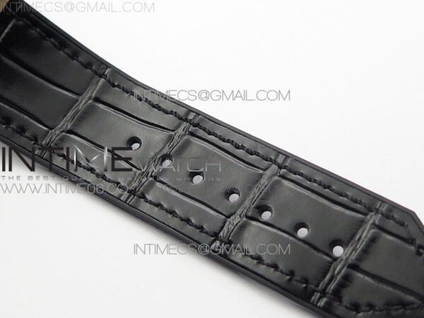 Classic Fusion 42mm RG Paved Diamonds Bezel B50F Black Dial On Black Gummy Strap A2892 - Image 16