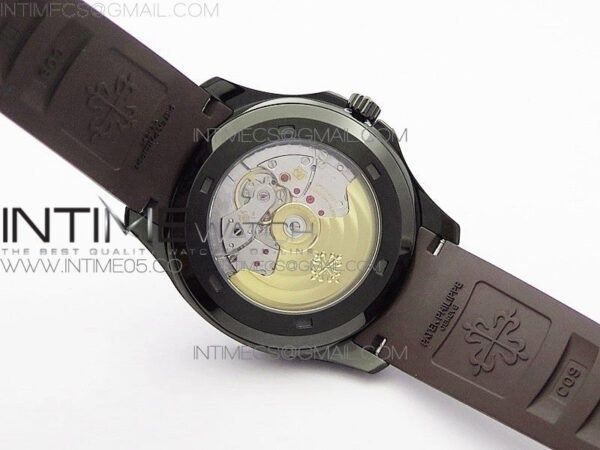 Aquanaut Jumbo 5167A DLC ZF 1:1 Best Edition Black Dial on Brown Rubber Strap 324CS(Free Box) - Image 17