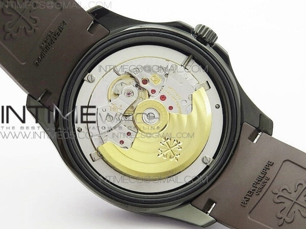 Aquanaut Jumbo 5167A DLC ZF 1:1 Best Edition Black Dial on Brown Rubber Strap 324CS(Free Box) - Image 20