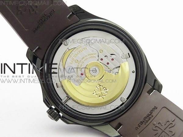 Aquanaut Jumbo 5167A DLC ZF 1:1 Best Edition Black Dial on Brown Rubber Strap 324CS(Free Box) - Image 21