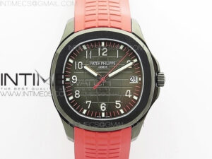 Aquanaut Jumbo 5167A DLC ZF 1:1 Best Edition Black Dial on Red Rubber Strap 324CS(Free Box)