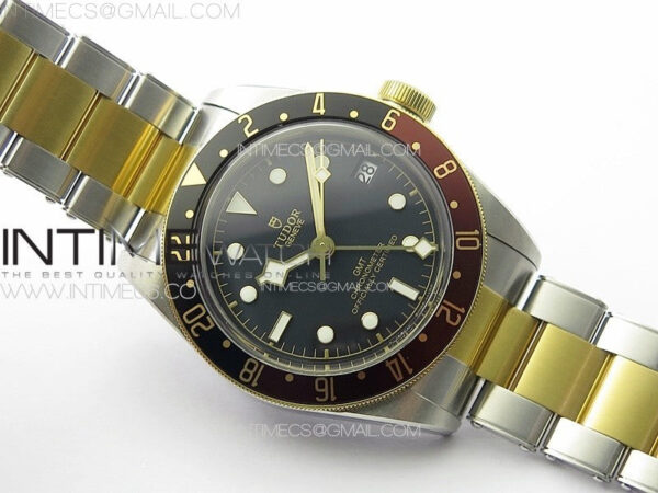 Black Bay GMT S&G Black/Brown Bezel ZF 1:1 Best Edition on SS/YG Bracelet A2836 - Image 2
