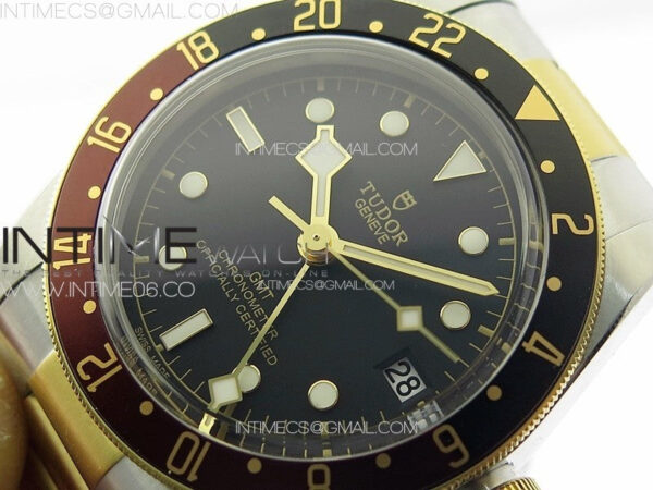 Black Bay GMT S&G Black/Brown Bezel ZF 1:1 Best Edition on SS/YG Bracelet A2836 - Image 4