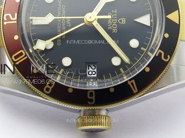 Black Bay GMT S&G Black/Brown Bezel ZF 1:1 Best Edition on SS/YG Bracelet A2836 - Image 5