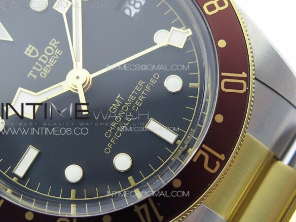Black Bay GMT S&G Black/Brown Bezel ZF 1:1 Best Edition on SS/YG Bracelet A2836 - Image 6