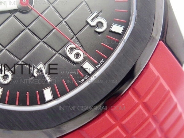 Aquanaut Jumbo 5167A DLC ZF 1:1 Best Edition Black Dial on Red Rubber Strap 324CS(Free Box) - Image 6