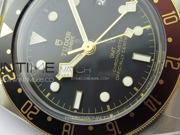 Black Bay GMT S&G Black/Brown Bezel ZF 1:1 Best Edition on SS/YG Bracelet A2836 - Image 7