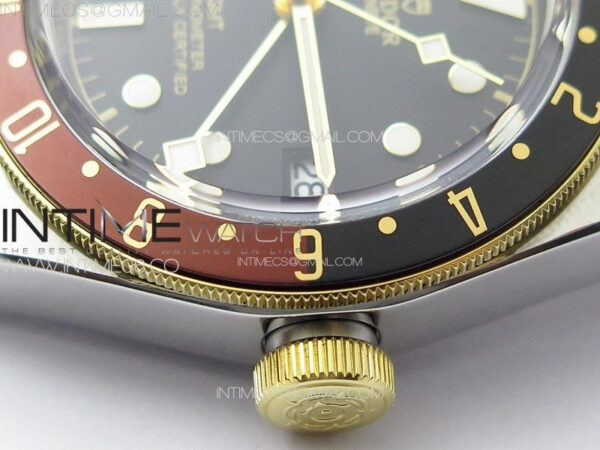 Black Bay GMT S&G Black/Brown Bezel ZF 1:1 Best Edition on SS/YG Bracelet A2836 - Image 9