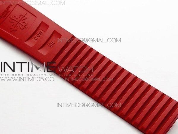 Aquanaut Jumbo 5167A DLC ZF 1:1 Best Edition Black Dial on Red Rubber Strap 324CS(Free Box) - Image 14