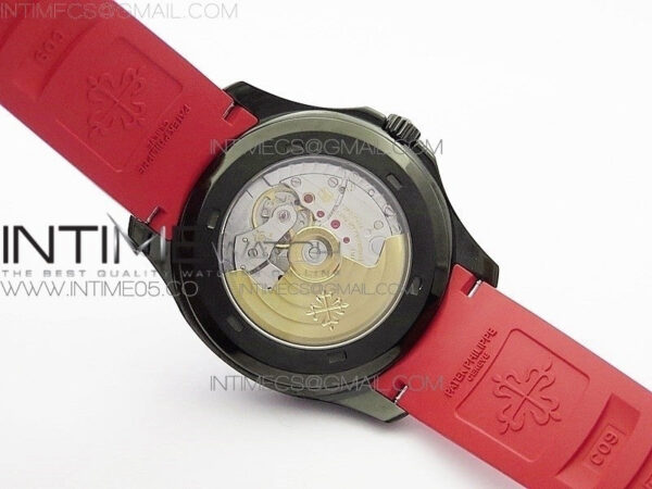 Aquanaut Jumbo 5167A DLC ZF 1:1 Best Edition Black Dial on Red Rubber Strap 324CS(Free Box) - Image 17