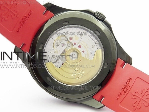 Aquanaut Jumbo 5167A DLC ZF 1:1 Best Edition Black Dial on Red Rubber Strap 324CS(Free Box) - Image 18