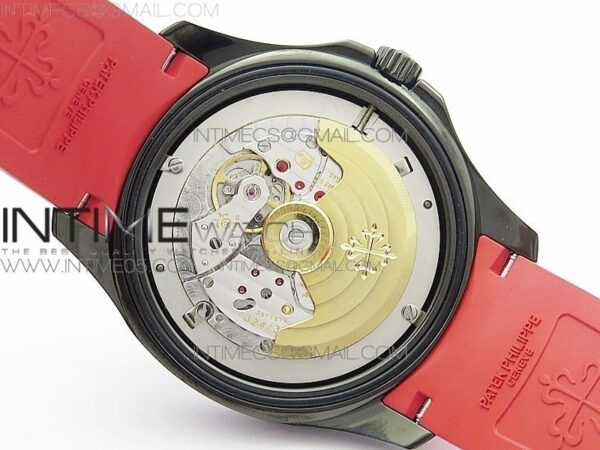 Aquanaut Jumbo 5167A DLC ZF 1:1 Best Edition Black Dial on Red Rubber Strap 324CS(Free Box) - Image 20