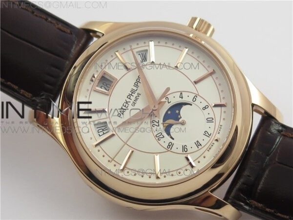 Annual Calendar Complications 5205R GRF RG Silver dial on Brown leather strap - Image 2