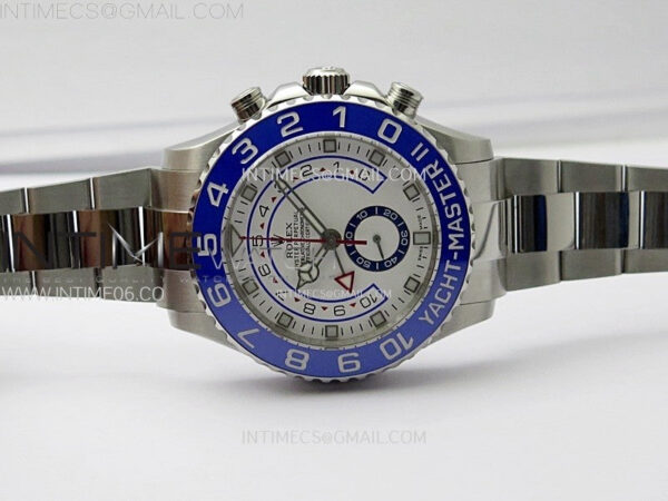 YachtMaster II 116680 Blue Ceramic Bezel SS KF 1:1 Best Edition White Dial on Bracelet A7750 - Image 4