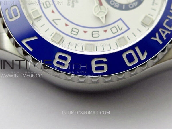 YachtMaster II 116680 Blue Ceramic Bezel SS KF 1:1 Best Edition White Dial on Bracelet A7750 - Image 8