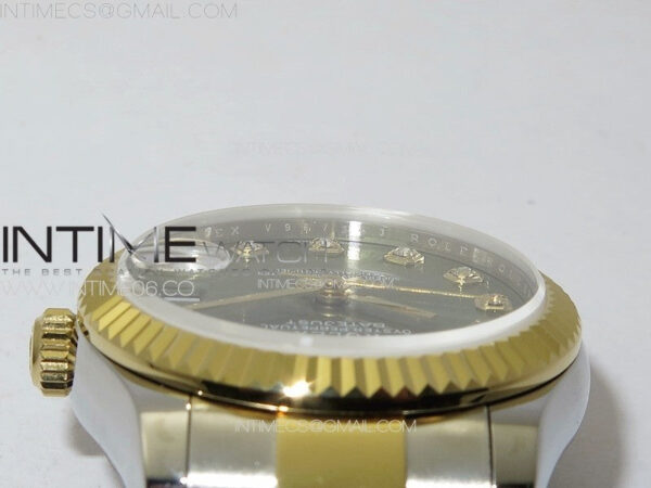 DateJust 31mm 72610 SS/YG APSF Best Edition Green Dial Crystals Markers on Oyster Bracelet A2824 - Image 10