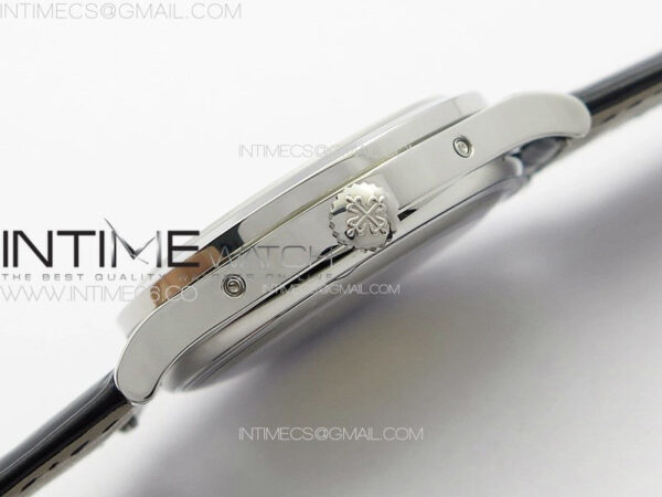 Annual Calendar Moonphase 5396 SS PPF 1:1 Best Edition Gray Dial on Black Leather Strap PPF324 - Image 10