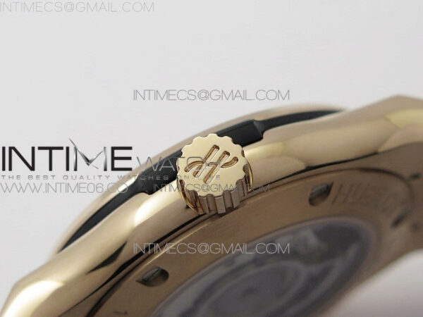 Classic Fusion 42mm RG Paved Diamonds Bezel B50F Gray Dial On Gray Gummy Strap A2892 - Image 10
