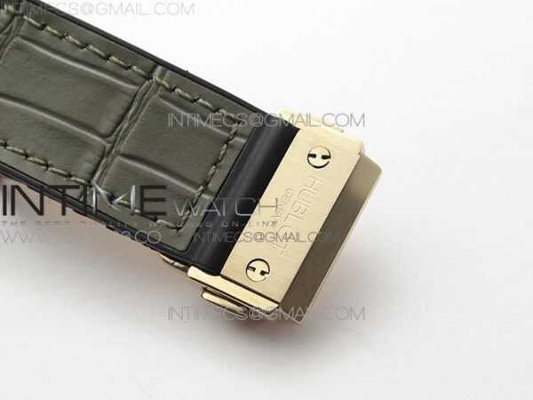 Classic Fusion 42mm RG Paved Diamonds Bezel B50F Gray Dial On Gray Gummy Strap A2892 - Image 12