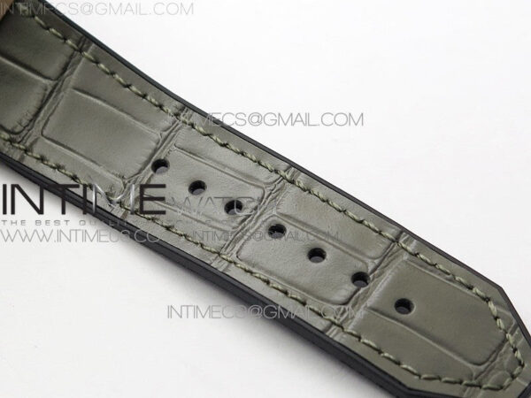 Classic Fusion 42mm RG Paved Diamonds Bezel B50F Gray Dial On Gray Gummy Strap A2892 - Image 16