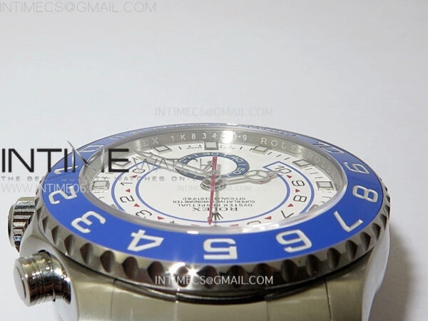 YachtMaster II 116680 Blue Ceramic Bezel SS KF 1:1 Best Edition White Dial on Bracelet A7750 - Image 13
