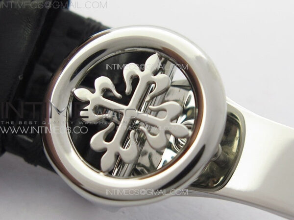 Annual Calendar Moonphase 5396 SS PPF 1:1 Best Edition Gray Dial on Black Leather Strap PPF324 - Image 14
