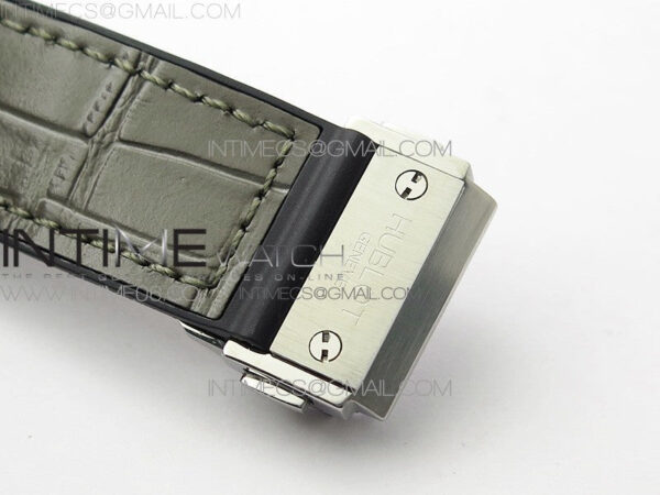 Classic Fusion 42mm SS Paved Diamonds Case/Bezel B50F Gray Dial On Gray Gummy Strap A2892 - Image 12