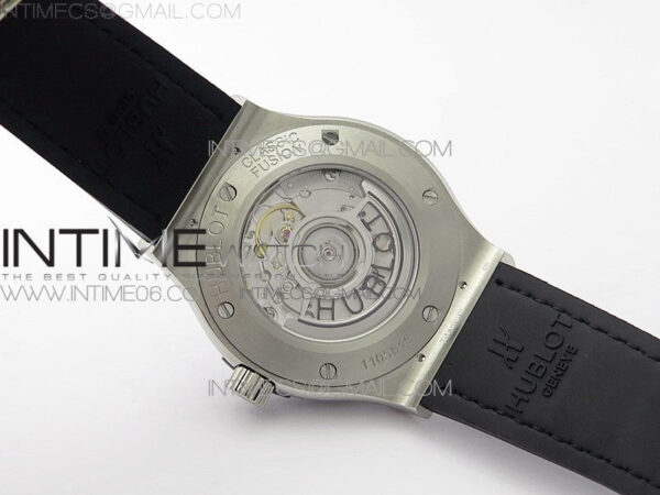 Classic Fusion 42mm SS Paved Diamonds Case/Bezel B50F Gray Dial On Gray Gummy Strap A2892 - Image 18