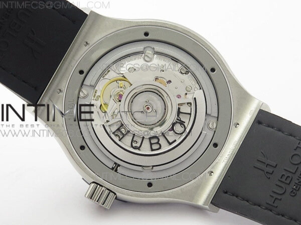 Classic Fusion 42mm SS Paved Diamonds Case/Bezel B50F Gray Dial On Gray Gummy Strap A2892 - Image 20
