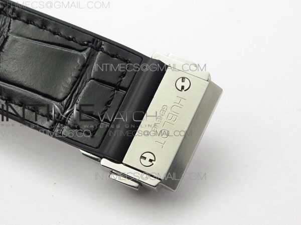 Classic Fusion 42mm SS Paved Diamonds Case/Bezel B50F Black Dial On Black Gummy Strap A2892 - Image 12