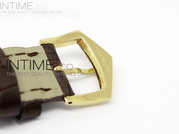 Calatrava 5227 BP Version YG White Dial on Leather Strap Japanese MIYOTA 9015 - Image 12