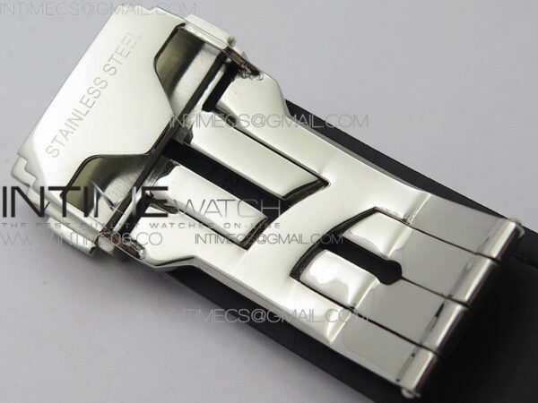 Classic Fusion 42mm SS Paved Diamonds Case/Bezel B50F Black Dial On Black Gummy Strap A2892 - Image 14