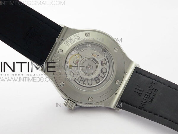 Classic Fusion 42mm SS Paved Diamonds Case/Bezel B50F Black Dial On Black Gummy Strap A2892 - Image 18