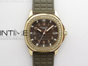 Aquanaut 5067A RG PPF 1:1 Best Edition Brown Textured Dial on Brown Rubber Strap AE23 (Free a box)