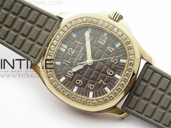 Aquanaut 5067A RG PPF 1:1 Best Edition Brown Textured Dial on Brown Rubber Strap AE23 (Free a box) - Image 2